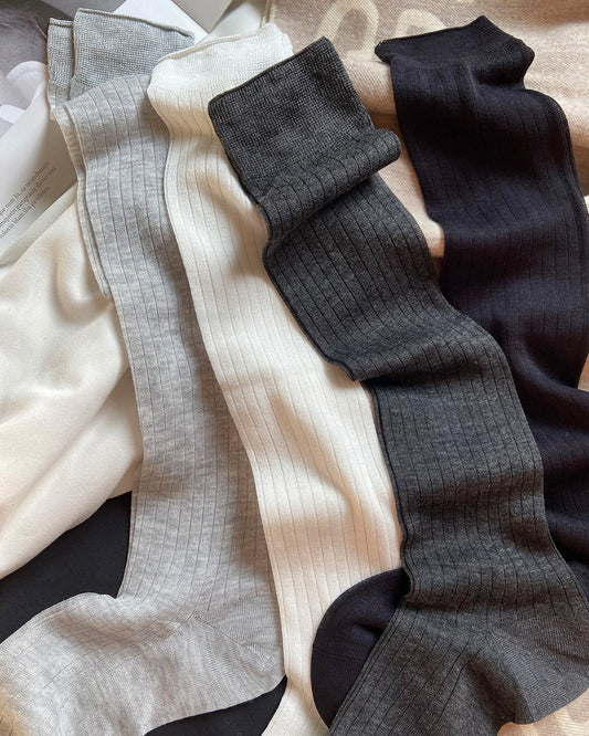 Damen Feine Cashmere-Modal-Mix Wadenlange Socken