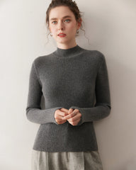 Damen-Kaschmir-Unterziehshirt mit schmaler Passform