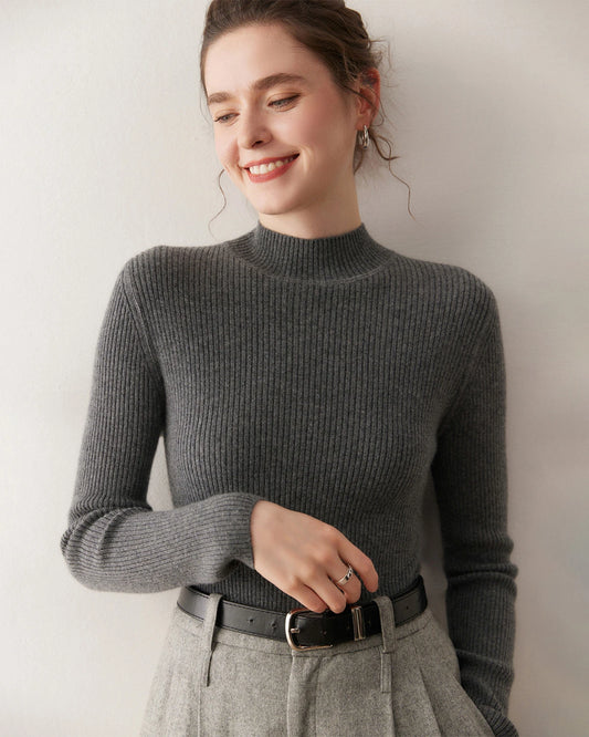 Damen-Kaschmir-Unterziehshirt mit schmaler Passform