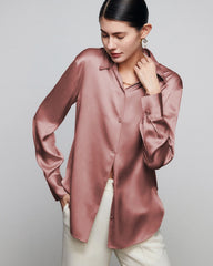 30 Momme Damen-Seidenbluse im Lässigen Stil