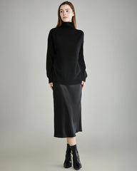 Damen Lockeres Rollkragenpullover aus Kaschmir