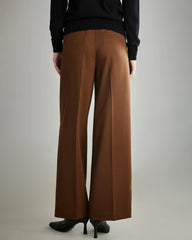 Damen-Pleated Woll-Breitbeinige Hose