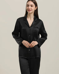 Frauen Seiden Zwei-teiliges Pyjama Set