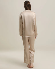 Frauen Seiden Zwei-teiliges Pyjama Set