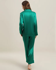 Frauen Seiden Zwei-teiliges Pyjama Set
