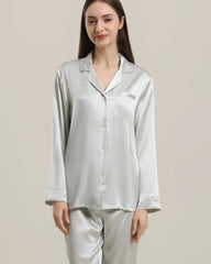 Frauen Seiden Zwei-teiliges Pyjama Set