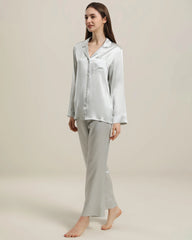 Frauen Seiden Zwei-teiliges Pyjama Set
