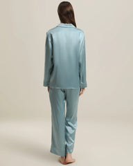 Frauen Seiden Zwei-teiliges Pyjama Set