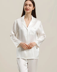 Frauen Seiden Zwei-teiliges Pyjama Set