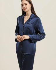 Frauen Seiden Zwei-teiliges Pyjama Set