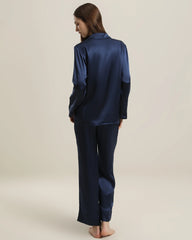 Frauen Seiden Zwei-teiliges Pyjama Set
