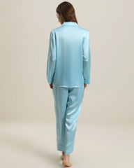 Frauen Seiden Zwei-teiliges Pyjama Set