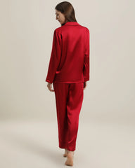 Frauen Seiden Zwei-teiliges Pyjama Set