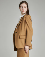 Damen Wollblazer mit Einfachknopf