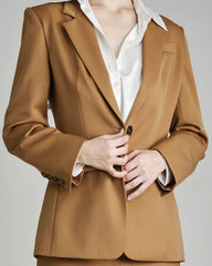 Damen Wollblazer mit Einfachknopf