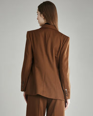 Damen Wollblazer mit Einfachknopf