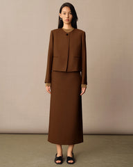 Damen Wollblazer im Taillenschnitt