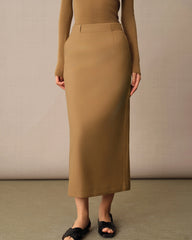 Wollener High-Waist-Maxi-Rock