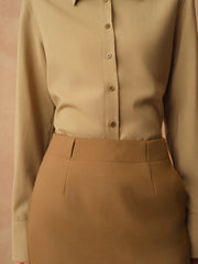 Wollener High-Waist-Maxi-Rock
