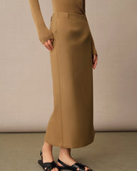 Wollener High-Waist-Maxi-Rock
