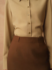 Wollener High-Waist-Maxi-Rock