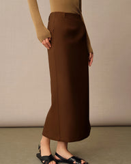 Wollener High-Waist-Maxi-Rock