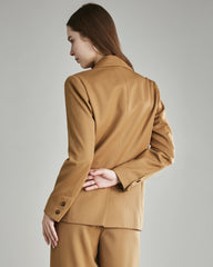 Damen Wollblazer mit Kragen in Peak-Schnitt