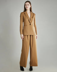Damen Wollblazer mit Kragen in Peak-Schnitt