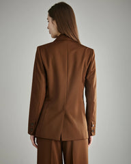 Damen Wollblazer mit Kragen in Peak-Schnitt