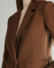 Damen Wollblazer mit Kragen in Peak-Schnitt