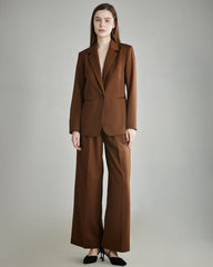 Damen Wollblazer mit Kragen in Peak-Schnitt