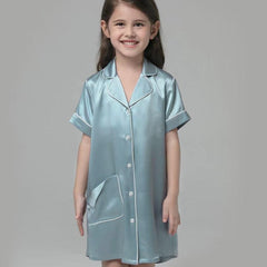 Seiden-Blusen-Schlafkleid für Mädchen