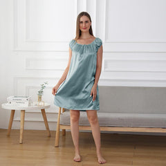 22 Momme Süßes Seiden-Nachtkleid