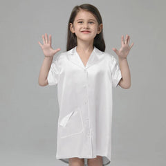 Seiden-Blusen-Schlafkleid für Mädchen