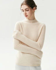 Stricktop aus 100 % reinem Kaschmir mit Trichterkragen