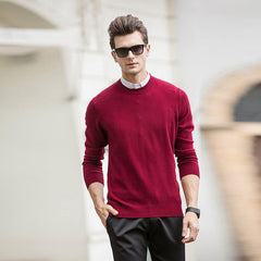 Herren Kaschmir Pullover mit Rundhalsausschnitt