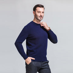 Herren Kaschmir Pullover mit Rundhalsausschnitt