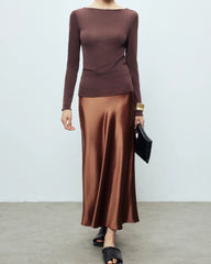 22 Momme Seiden Maxi Rock