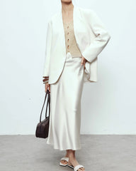 22 Momme Seiden Maxi Rock