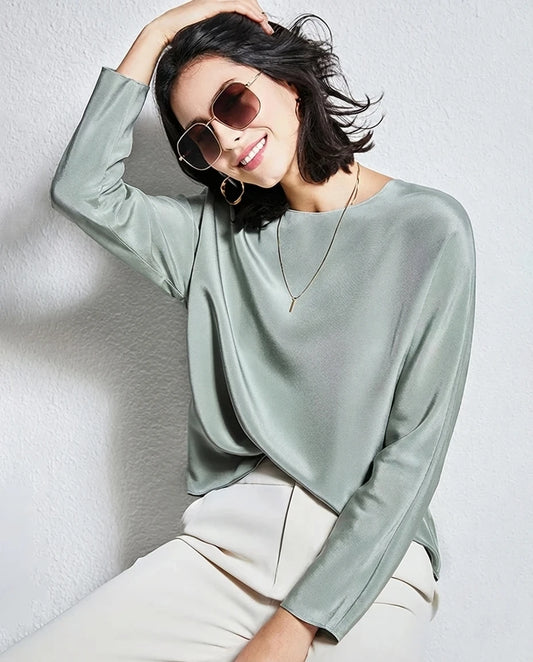 30 Momme Lockere Seidenbluse