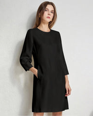 40 Momme Seidenkleid bis zur Kniehöhe