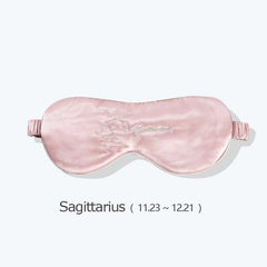 12 Sternzeichen Rosa Seiden-Schlafmaske 22 Momme