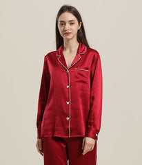 22 Momme Seidenpyjama-Schlafanzug-Set