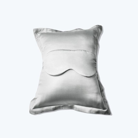 Kissen und Augenmaske Seide 2-teiliges Reise-Set