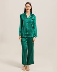 Frauen Seiden Zwei-teiliges Pyjama Set