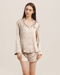 Relax Seidenhemd und Shorts Pyjama Set