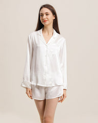 Relax Seidenhemd und Shorts Pyjama Set