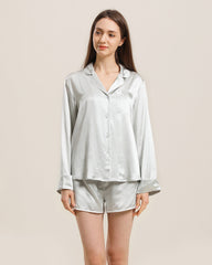 Relax Seidenhemd und Shorts Pyjama Set