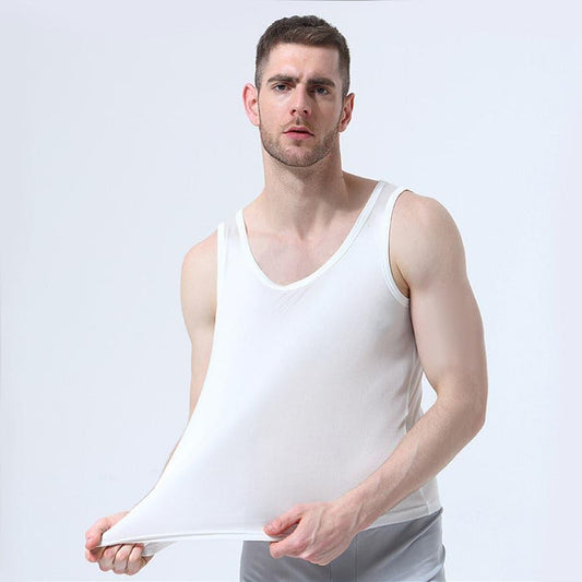 Herren Ärmelloses Seiden-Strick-Tank-Top