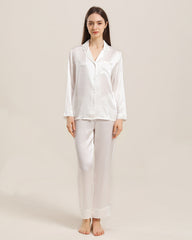 Frauen Seiden Zwei-teiliges Pyjama Set